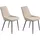 Möbilia Esszimmerstuhl WAVRE Stoff beige 2er Set