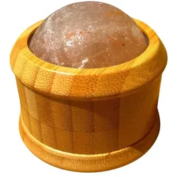 YÙ BEAUTY Salzball Bambus-Massager Gesichtsmassage