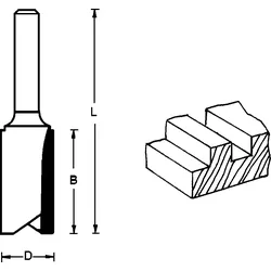 HM Nutfräser 12mm GL 108mm, NL 50mm, Sh 12mm