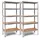 Ondis24 Steckregal Metall 90 x 40 x 180 cm grau/silberfarben 5 Fachböden