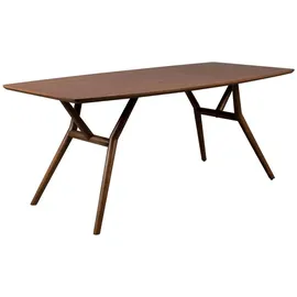 Dutchbone Esstisch MALAYA 180 x 90 cm von DutchBone mit Walnuss Furnier - Braun