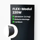220Wp flexibles fullblack Solarmodul von PureSolar