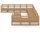 vidaXL 12-tlg. Garten-Lounge-Set Massivholz Kiefer - Braun
