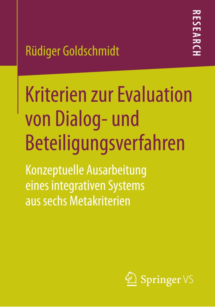 Kriterien Zur Evaluation Von Dialog- Und Beteiligungsverfahren - Rüdiger Goldschmidt  Kartoniert (TB)