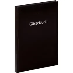 Pagna Gästebuch 19,5x25,5cm 240 Seiten schwarz deutsche Prägung