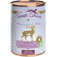 Terra Canis Senior 400g Dose Hundenassfutter 6 x 400 Gramm Wild, Tomate, Apfel & Gesundheitskräuter