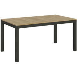 Ausziehbarer Tisch 90x160/420 cm Everyday Evolution Eiche Natur Anthrazit Gestell