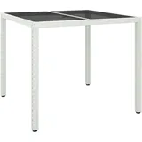 vidaXL Gartentisch 90 x 90 x 75 cm Weiß