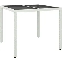 vidaXL Gartentisch 90 x 90 x 75 cm Weiß