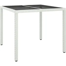 vidaXL Gartentisch 90 x 90 x 75 cm Weiß
