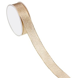 Stoffband, gold, 25 mm, 10 m