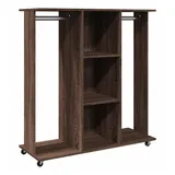 vidaXL Kleiderständer Mit Rollen Braun Eichen-Optik 102X38X110 Cm