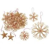 Riffelmacher & Weinberger Strohsterne Sortiment I 4-10 cm 16 Stück Innenbereich Weihnachten Baumschmuck