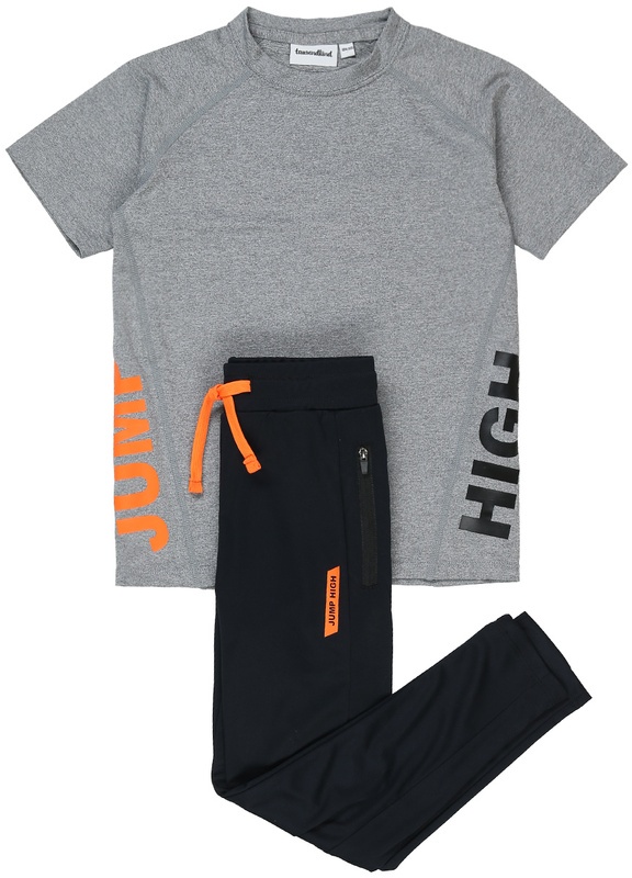 tausendkind essentials - Funktions-Sporthose JUMP HIGH mit T-Shirt in schwarz, Gr.104/110