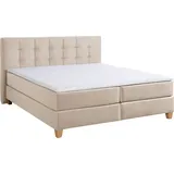 Home Affaire Boxspringbett HOME AFFAIRE "Moulay", beige, B:214cm L:231cm, Komplettbetten, Boxspringbett, inkl. Topper, in Überlänge 220 cm, 3 Härtegrade, auch in H4