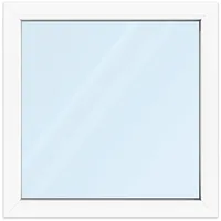 Fenster 90x90 cm, Kunststoff Profil aluplast IDEAL® 4000, Weiß, 900x900 mm, einteilig festverglast, 2-fach Verglasung, individuell konfigurieren
