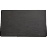APS GN 1/1 Tablett SLATE, 53 x 32,5 cm, Höhe 1 cm, Melamin, schwarz, Schieferlook, mit Antirutsch-Füßchen