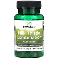 Swanson - Milk Thistle Leberunterstützung | Natürliche Entgiftungshilfe mit Mariendistel-Extrakt - 60 Kapseln