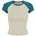 Ladies Organic Stretch Short Retro Baseball Tee Beige