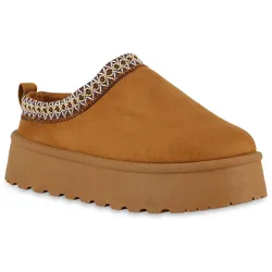 Damen Pantoffeln in Hellbraun