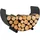 bene on fire crafted for fire, made for moments Kaminholzregal Ohio Metall 70 cm Schwarz