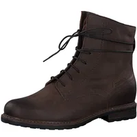 TAMARIS Schnürstiefelette, Blockabsatz, Schnürboots mit Reißverschluss für den bequemen Einstieg, Gr. 39, dunkelbraun, , 69855067-39