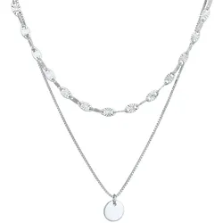 Elli PREMIUM Layer Panzer Plättchen Stern Vintage 925 Silber Damen 