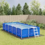 vidaXL Pool-Bodentuch Hellgrau 820x420 cm Polyester Geotextil