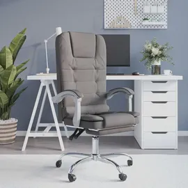 vidaXL Bürostuhl mit Massagefunktion Stoff Taupe