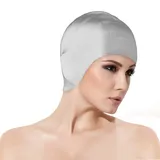 AIBAOBAO Unisex Silikon Badekappen Badehüte Anti-Rutsch wasserdichte Badekappe für Lange Haare Frauen Männer, Silikon Faltenfreie Badekappe Bademütze Badehaube für Lange Haare gesund u warm