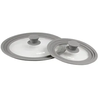 STONELINE 2er-Set: Universaldeckel Ø Ø 28 cm und 24/26/28 cm