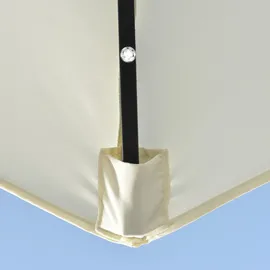 Outsunny Halbrunder Sonnenschirm 270 x 135 cm Beige