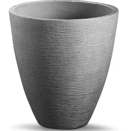 DEUBA Rillen-Blumentopf 40 x 42 cm grau
