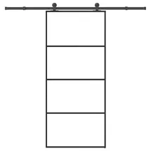 vidaXL Schiebetür rechts 90 x 205 cm grau