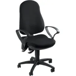Topstar Bürodrehstuhl schwarz Lehnen-H.580mm Sitz-H.420-550mm o.Armlehnen