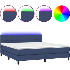 vidaXL Boxspringbett 160 x 200 cm Blau