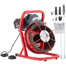 Vevor Rohrreinigungsmaschine 50 FT x 1/2 Zoll Rot