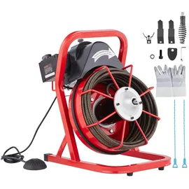 Vevor Rohrreinigungsmaschine 50 FT x 1/2 Zoll Rot