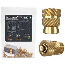 Ruthex M2.5 threaded insert – Rx-M2.5x5.7 - 70 pcs