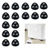 GIUSOBG Möbelrollen Klein 16 Stück Kugelrollen für Möbel 3 Stahlkugeln Kugelrollen 360° Mini Rollen Lenkrollen, Selbstklebendes Rollenrad für Kleinmöbel wie Mülleimer (Schwarze Stahlkugeln)