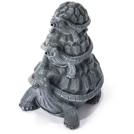 esotec Wasserspeier Schildkröten Trio, Einzelfigur mit Schlauch Polyresin 100776