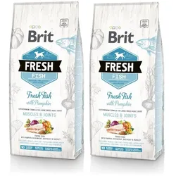 Brit Fresh Fish & Pumpkin Adult Large Muscles & Joints 2x12kg