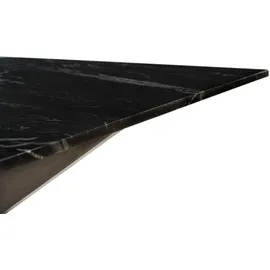 MASSIVMOEBEL24.DE Couchtisch quadratisch Schwarz Marmor 90 x 45 x 90 cm