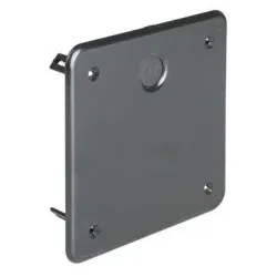 KAISER 9909.02S Schraubdeckel mit Metallschrauben, 130x130 mm - schwarz 990902S  - 10 Stück