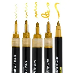 ONLINE® Gold Lettering Acrylstifte-Set gold 5 St.