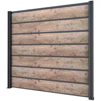 Gutta Sichtschutzzaun-Element Anthrazit 202 cm x 186 cm Schichtst. Holzoptik