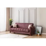 gowoll 3-Sitzer Sofa mit Schlaffunktion und Stauraum Schlafsessel Gästebett lila