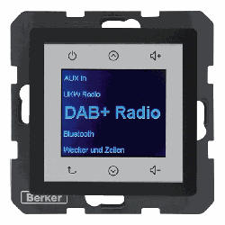 Berker Radio Touch UP DAB+ Q.1/Q.3/Q.7 (anthrazit samt)