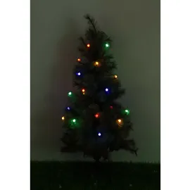GLOBO Lichterkette Kunststoff 580 cm inkl. LED-Lampe schwarz