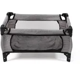 Bayer Chic 2000 - Reisebett für Baby-Puppen bis 48 cm, Puppenbett, Puppenreisebett, Puppenmöbel, Melange grau